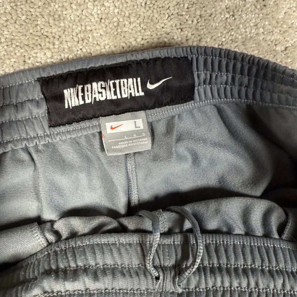 Nike Mens Large‎ Gray Track Pants Athletic Basketball Warm Up Pants Stripe